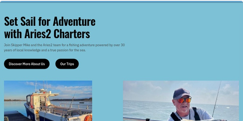 Aries2 Adventures website screenshot