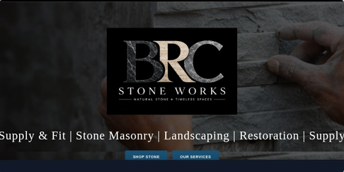 BRC Stone Works website screenshot