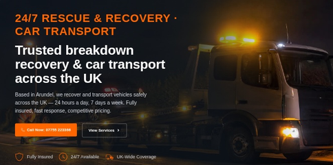 JRR Recovery website screenshot